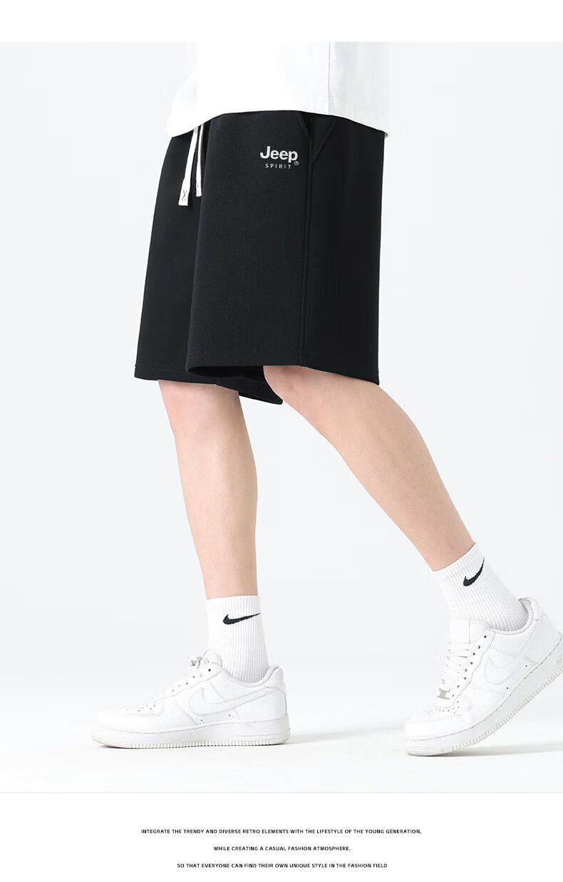 JEEP SPIRIT Men's Shorts, 2026 New Summer Casual Loose Pants, Dad's Large Size Sports Knee-Length Shorts for Me 16