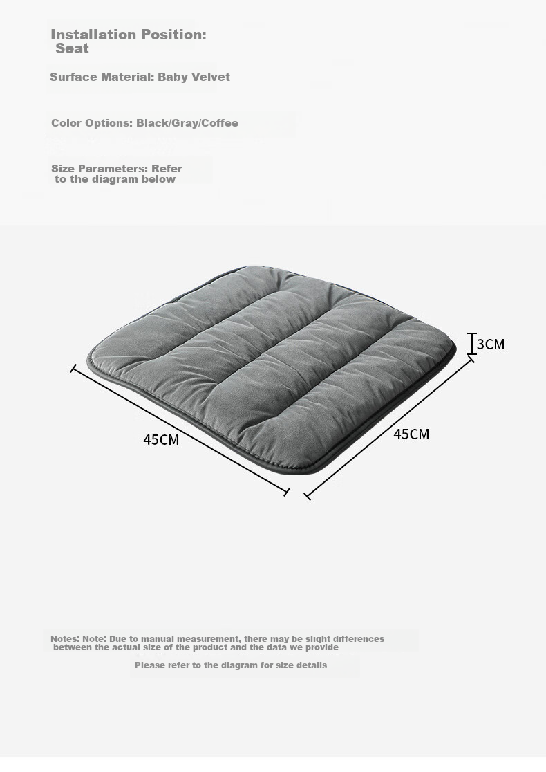 Dijialun Car Seat Cushion, Winter Butt Pad, Plush Warm Seat Cover for Vehicles, Car Seat Cushion, Driver's Seat Pad for Interior 2
