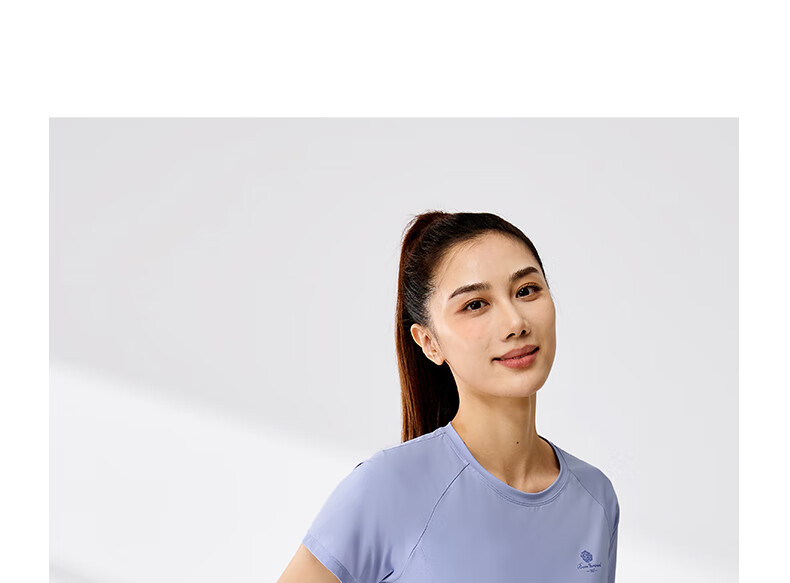 361° Women's Short-Sleeve Summer Clothing, New Cool-Feeling T-Shirt, Sun Protection Shirt, Ice Silk Athletic Running Top 662524116-2 38