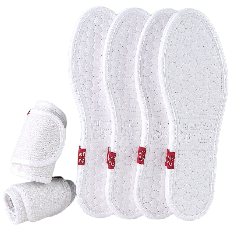 Buyun Insoles for Men And Women, Breathable Soft Cotton Padded Comfortable Shoe Inserts for Leather Shoes, Odor-Resistant Sports Military Training Insoles Size 41