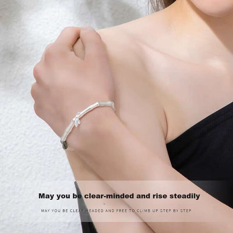 Zhou Baifu [1000+ stores] Gradual Rise Silver Anklet Bracelet Women's Bracelet Ring Bracelet Valentine's Day Gift for Girlfriend