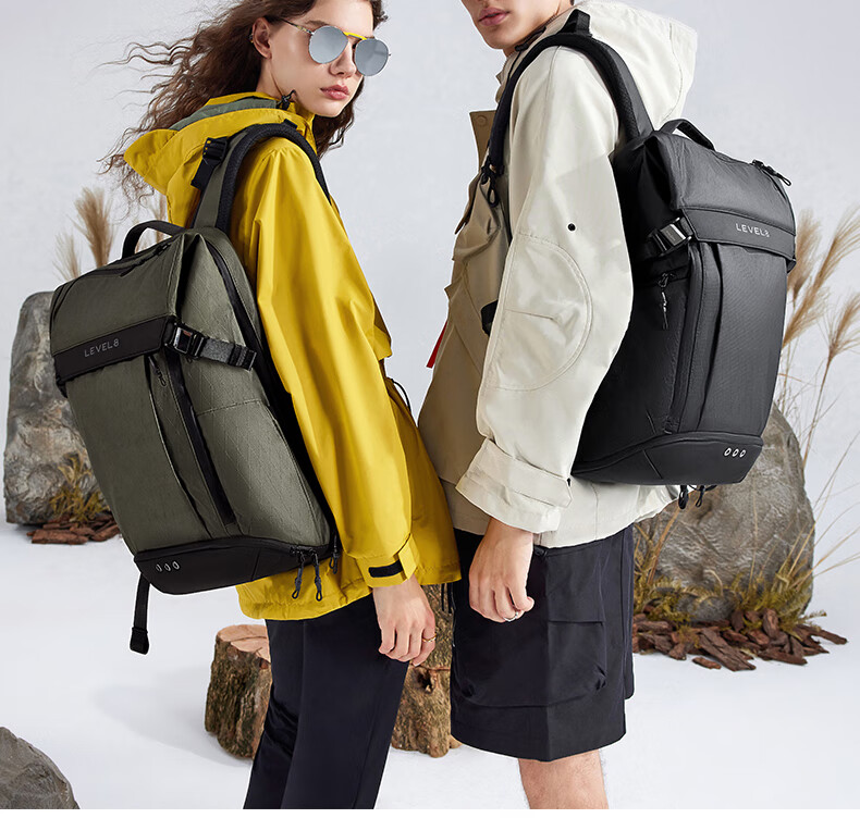 LEVEL8 Casual Business Laptop Backpack, 17.3-Inch, Large Capacity for Men, Urban Light Travel Functional Series 4