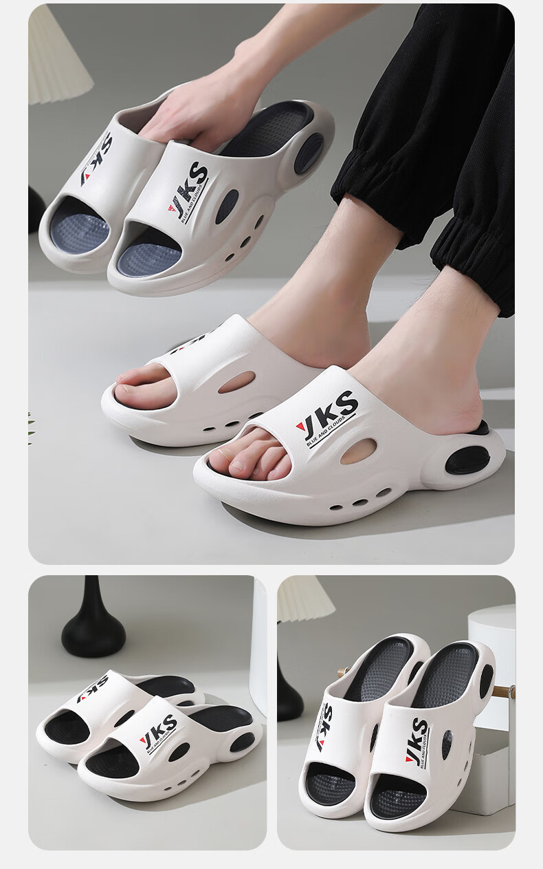 CARTELO Men's Slippers Bathroom Home Sandals Shower Indoor Outdoor Slide Sandals 1554 Gray 40-41 2