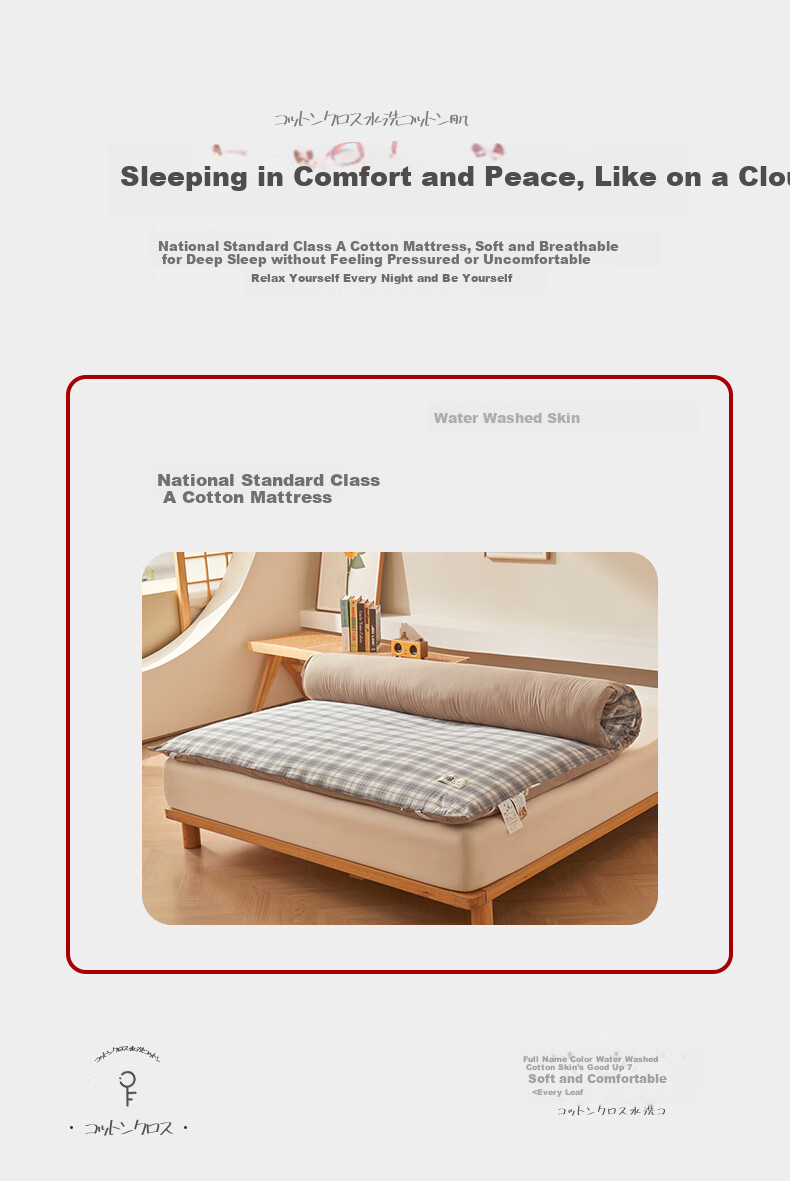 Sushidai Class A Xinjiang Cotton Mattress Pad Cover, Double Size Thickened Removable Washable Quilt, 1.8*2 Meters, 6 Ji 2