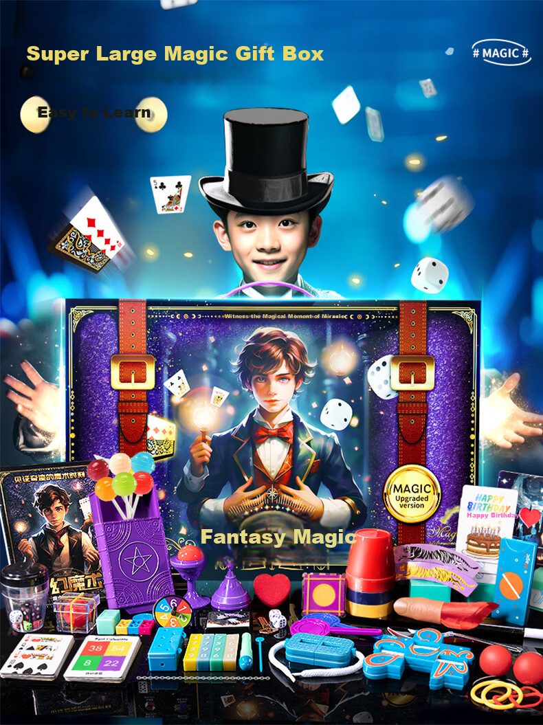 Kakabeier Children's Magic Tricks Toy for Boys And Girls Aged 3-10, Creative Magic Box, Magician Performance, Student Birthday Gift 1