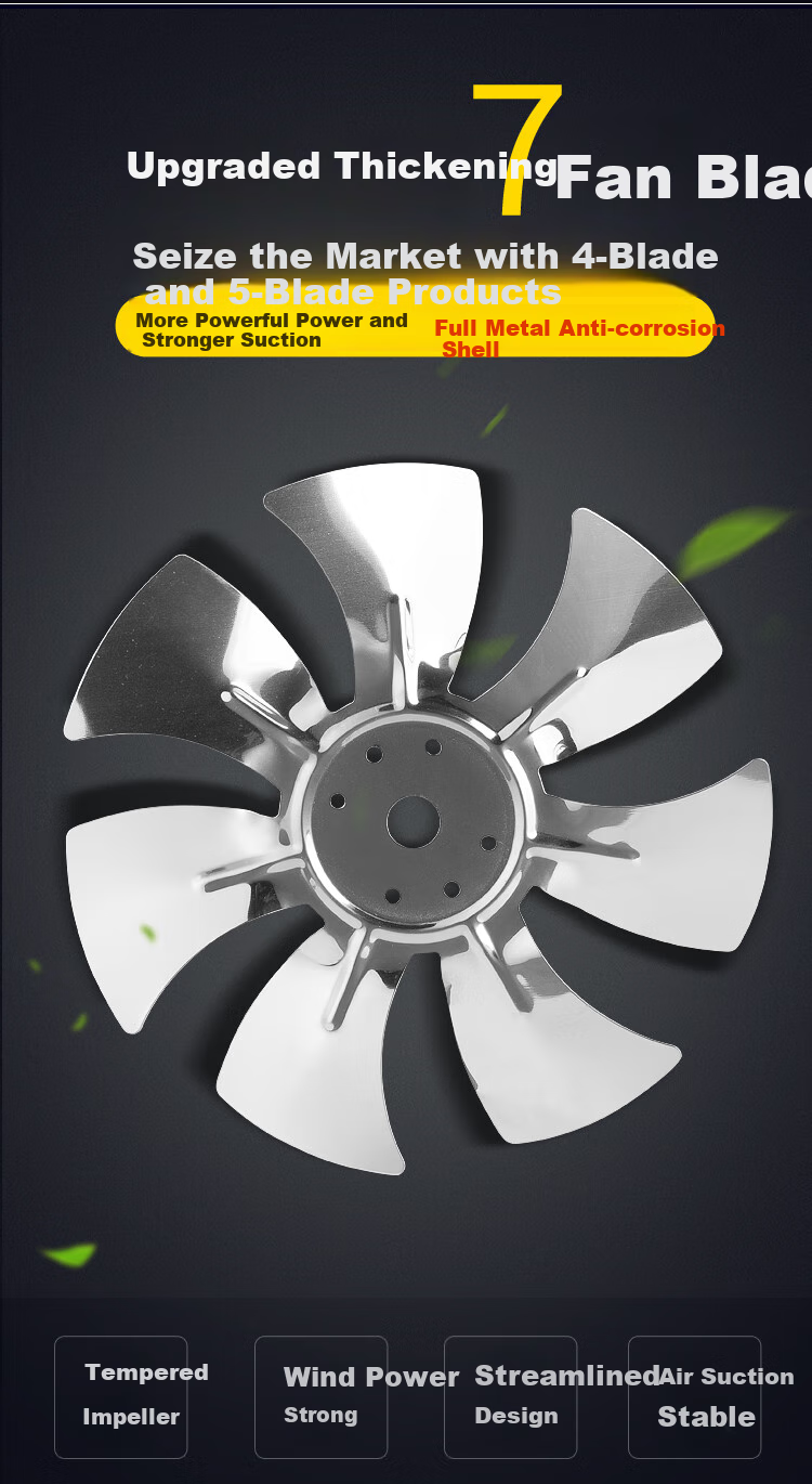 Penck 6-Inch Stainless Steel Industrial Exhaust Fan Ventilation Fa 3
