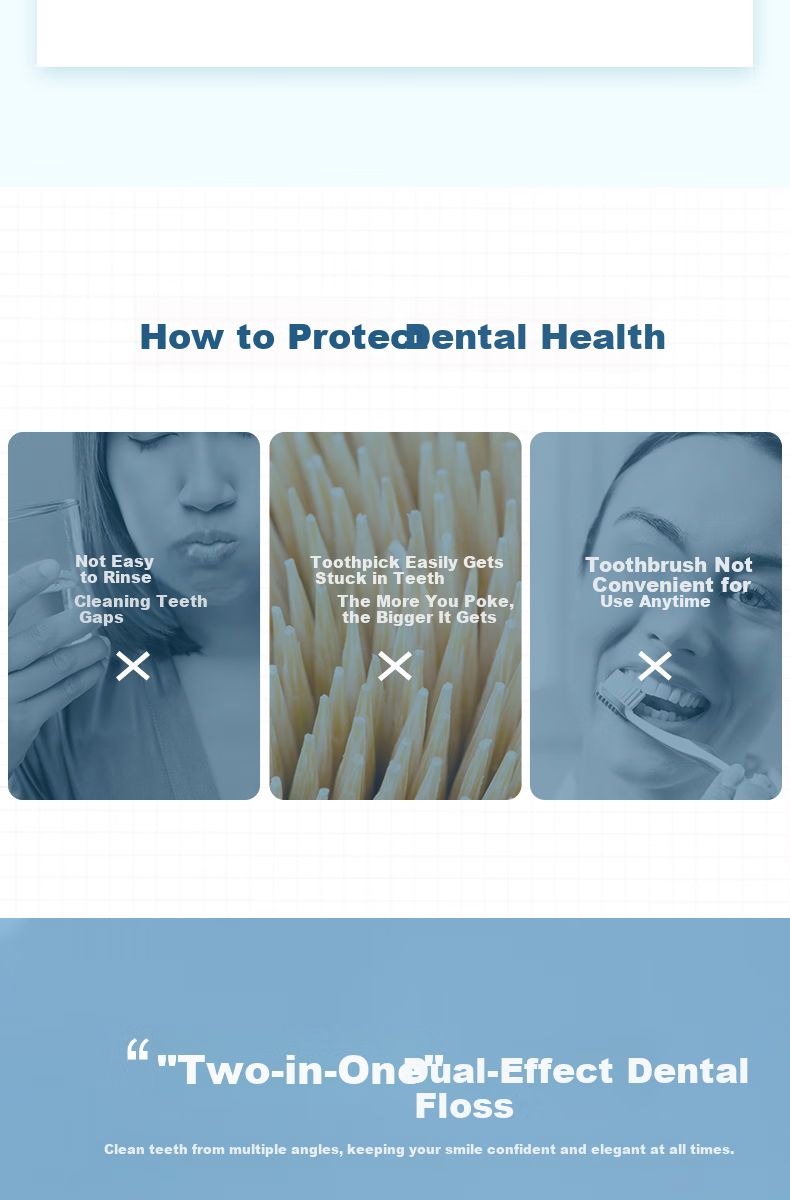 CHAHUA Dental Floss Picks, 50 Pieces Per Box, Portable, Ultra-Thin, Smooth, for Cleaning Between Teeth, Home Use, Storage Box Included 4