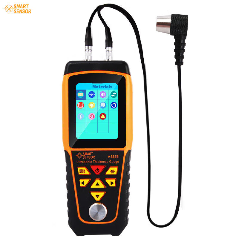 Xima Ultrasonic Thickness Gauge AS855, Steel Plate Iron Copper Metal Glass Ceramic Measuring Instrument, Thickness Detector