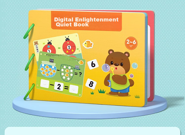 Mimeng Baby Quiet Book, Tear-Off Book for Infants, Chewable Hand-Tear Book with Stickers, Concentration Training, Early Childhood Education Toy 17