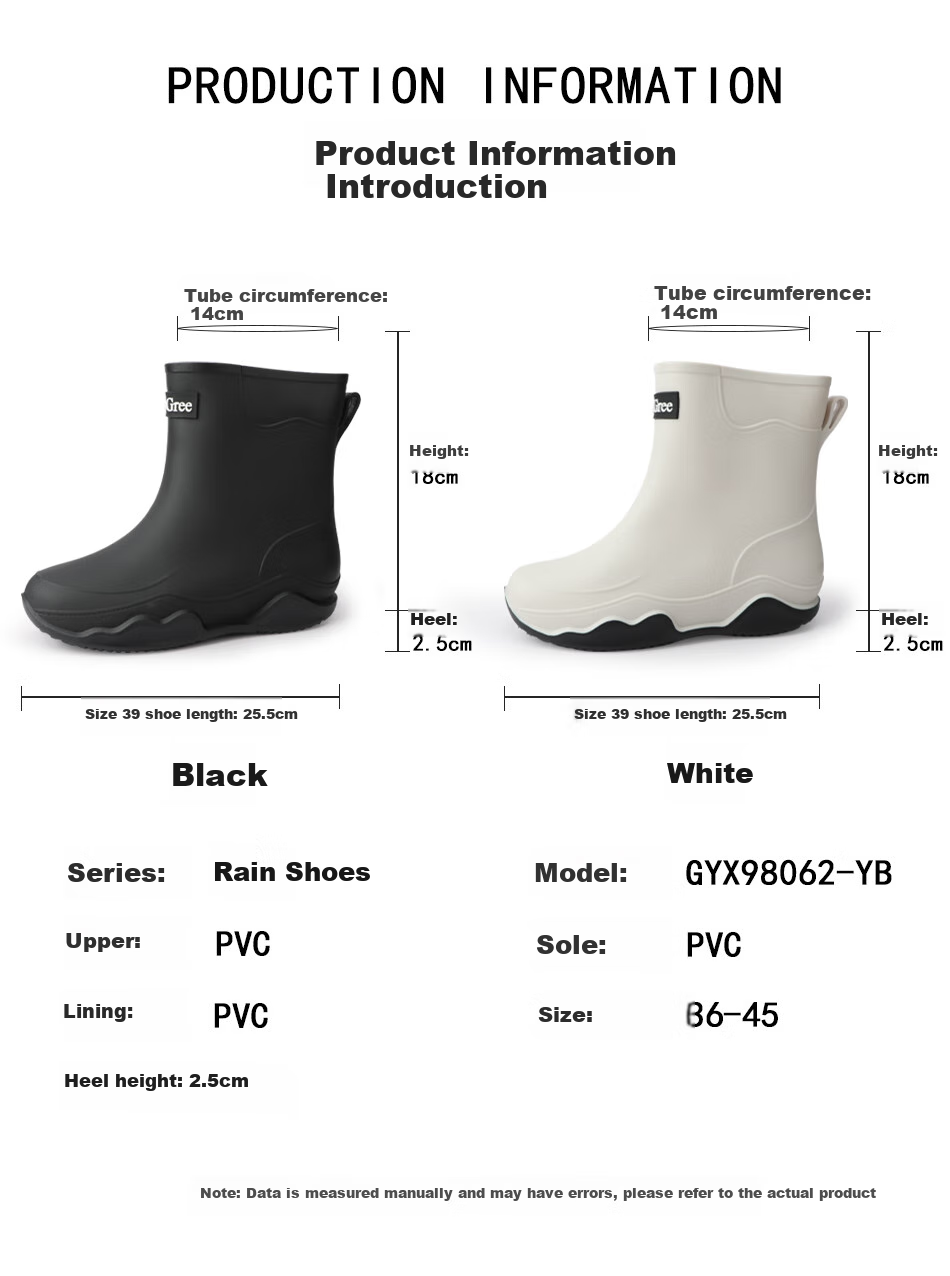 SooGree Mid-Calf Rain Boots for Men And Women, Couples' Outdoor Camping Fishing Car Washing Hiking Cycling Waterproof Non-Slip Wear-Resistant Work Shoes 3