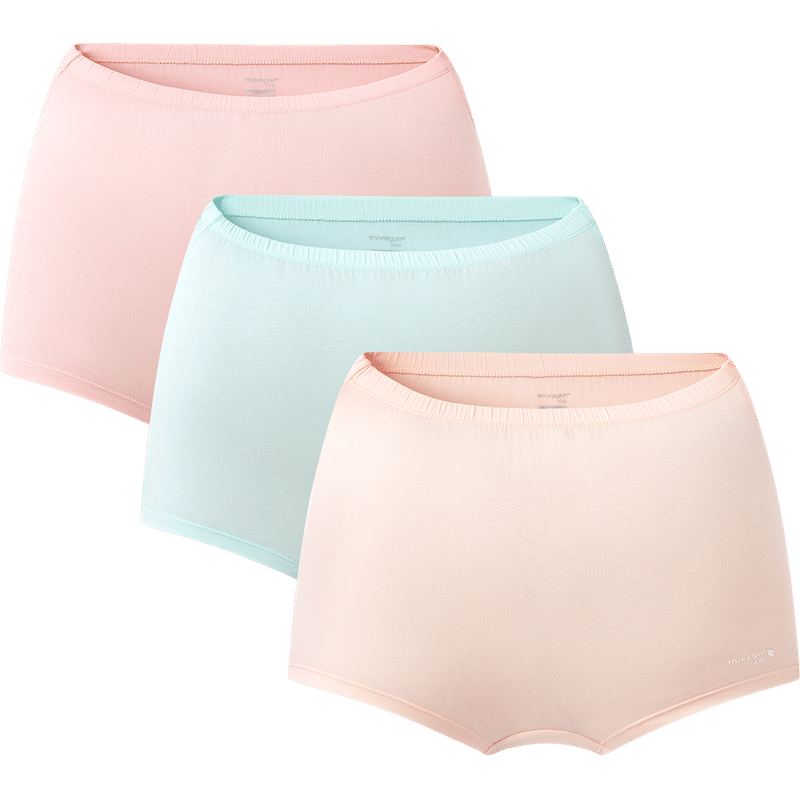 THREEGUN Children's Modal Antibacterial 5A Crotch Girls' Boxer Briefs 3-Pack Set (Combo 2) Size 170