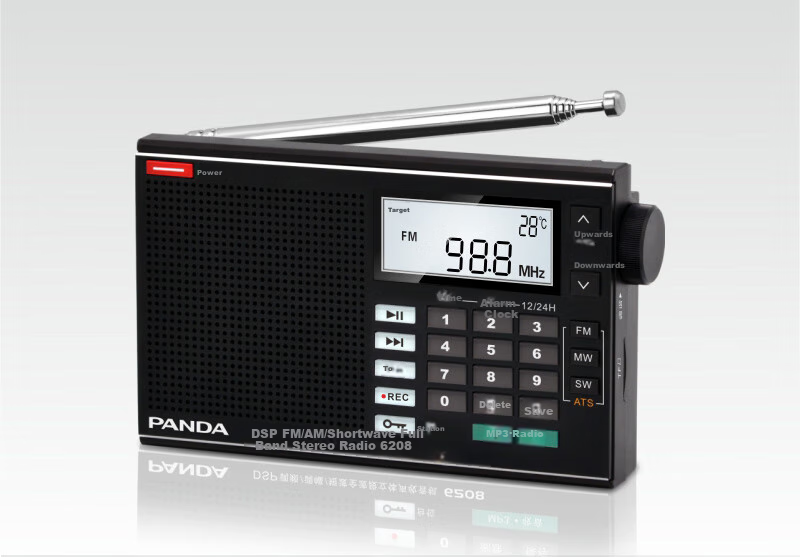 Panda 6218 Portable Bluetooth Radio, Full Bandwidth Stereo, Multifunctional Semiconductor Car Backup, Gift for Elderly 2