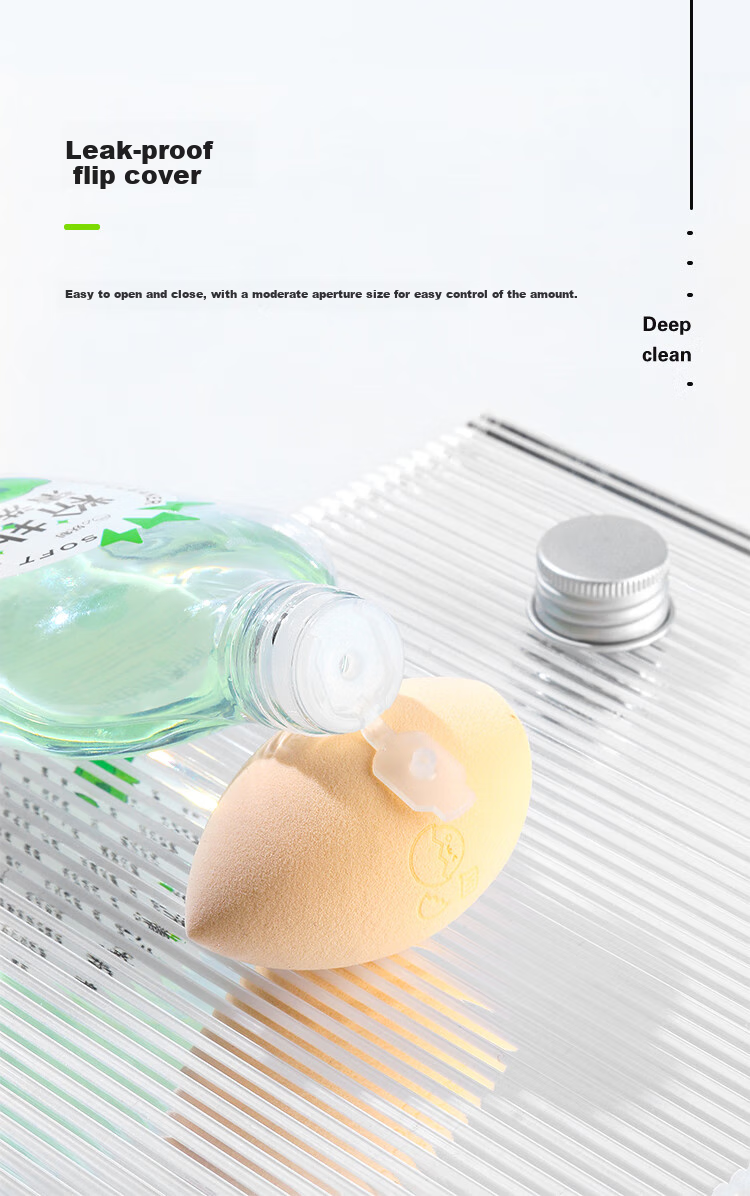 Yaozhi Powder Puff Cleaner, Glycerin Fruit Flavor, 150ml, Sponge Makeup Beauty Blender Cleaning Agent, Makeup Brush Tool Cleaning Solutio 6