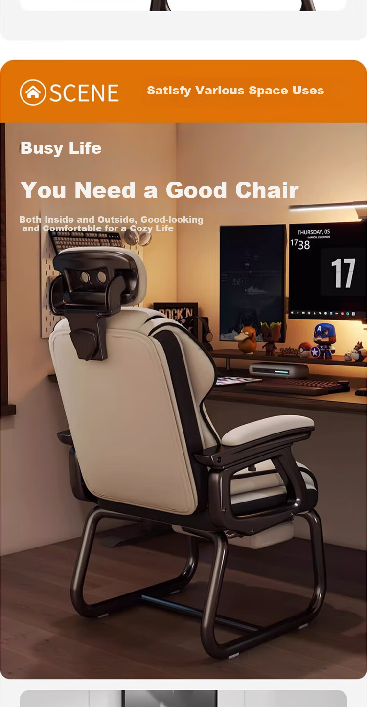 Quanpinwu Computer Gaming Chair, Office Chair, Ergonomic Seat, Executive Sofa Chair, Study Room Comfortable Chair for Long Sitting, Reclining 3