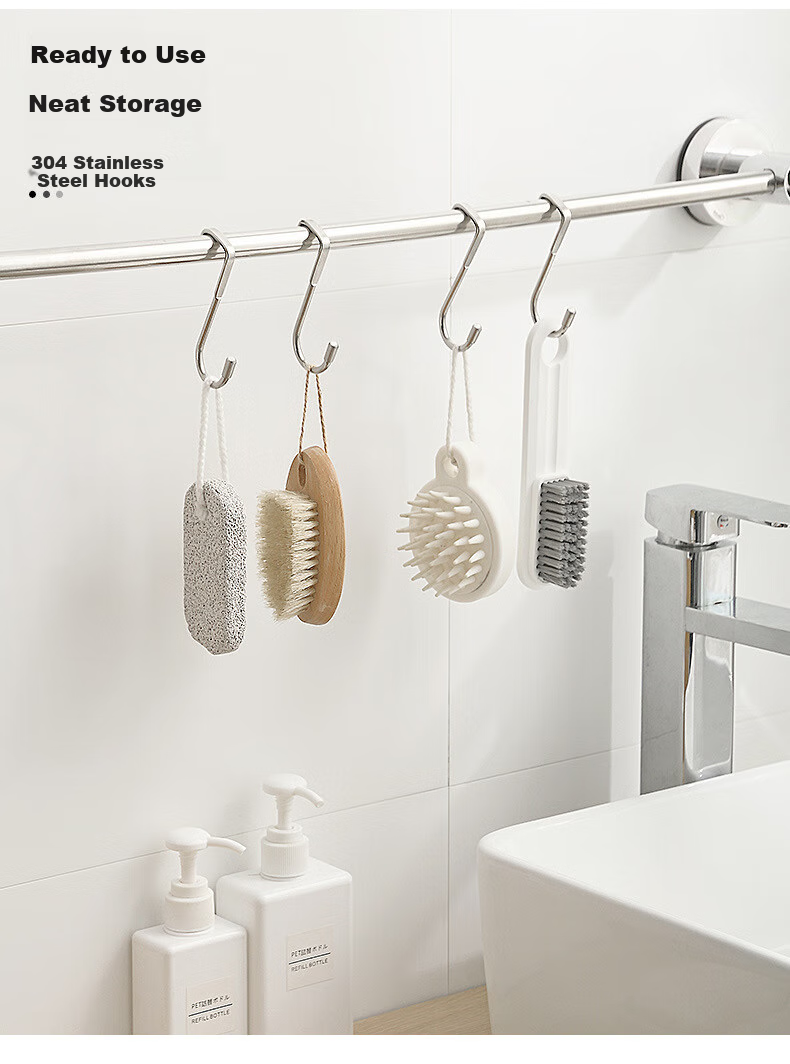 Meijia Life Dormitory Wave-Shaped Hanging Hook Student Bunk Bedside No-Installation Clothes Hook Rack Organizer 3