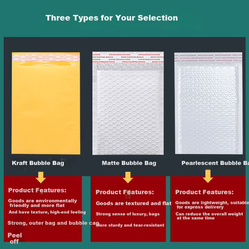Keruier Express Delivery Packaging Bags, Composite Pearl Film Bubble Bags, Courier Packaging Bags, Plastic Envelope Bags, White Thickened Waterproof Shockproof Foam Packaging, Customizable [20 Pieces/set] 2