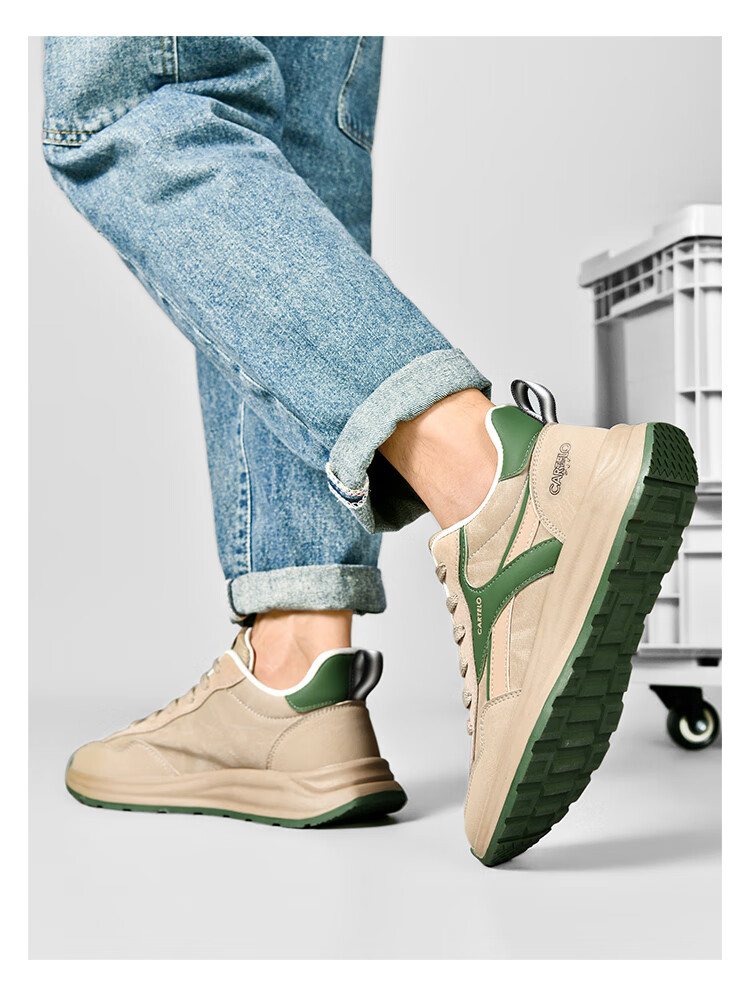 CARTELO Men's Casual Sports Sneakers, Autumn And Winter Thick-Soled Outdoor Jogging Hiking Travel Retro Versatile Classic New Style 7