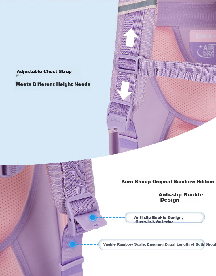 KALA·Y Backpack for Primary School Boys And Girls Grades 4-6, Children's Lightweight Double Shoulder Bag CX2670 Meilade Brow 7