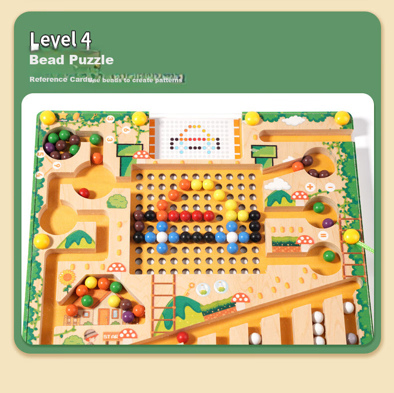 Lankupa Children's Educational Magnetic Bead Maze Writing Practice Toy for Focus Training, Gift for Boys And Girls Aged 3-6 6