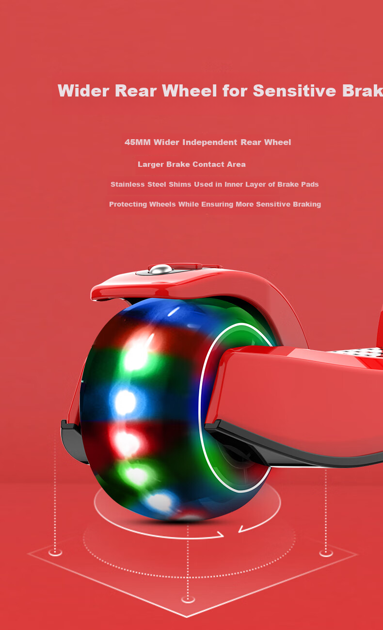SWAY Scooter for Children 2-15 Years Old, Toddler Scooter, Big Kids' Scooter for Boys And Girls, with Flashing Wheels, Foldable Children's Kick Scooter 16