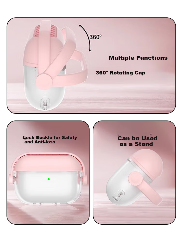 TRUST ME AirPods 3 Case, Apple Bluetooth Earphone Third Generation Silicone Protective Cover, Transparent Creative Shockproof Anti-Scratch, Semi-Transparent Black 4