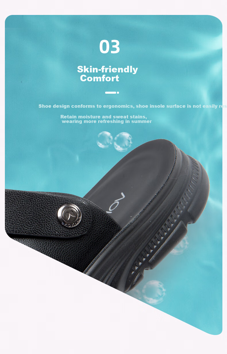 Aokang Official Men's Sandals, Summer Beach Shoes with Soft Soles, Comfortable And Breathable, Two-Way Wear, Men's Slippers, Casual Shoes, Black, Size 39 6