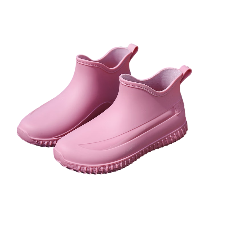 FOOTOPPO Women's Rain Shoes Waterproof Short Rubber Boots Fashion Low-Cut Outdoor Non-Slip Rain Boots