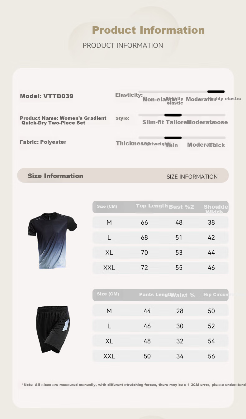 VICTORIATOURIST Women's Sports Set: Quick-Dry Running Shirt, Basketball And Badminton Outfit, Summer Shorts, T-Shirt, Yoga And Fitness Wear 7