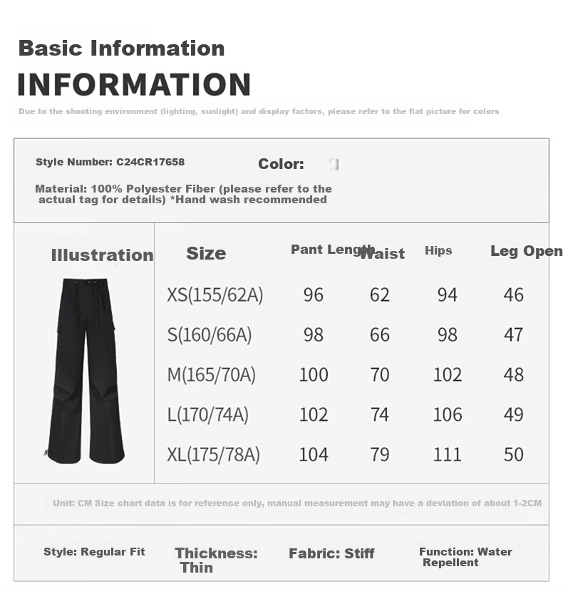 CAMEL Functional Cargo Parachute Pants, Unisex Drawstring Wide-Leg Trousers, 733CAYL6016C, Charcoal Gray, Size L 11
