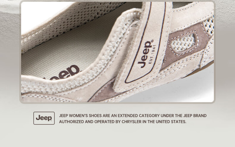 Jeep Mary Jane Shoes for Women, Spring And Summer Shallow Mouth Flat Shoes, Velcro Ballet Flats, Casual Training Shoes, Gray, Size 37 5