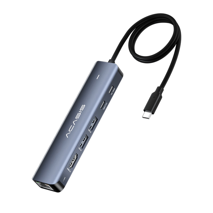 Acasis Type-C Expansion Dock Thunderbolt 4 Hub Apple Mac Desktop Expansion Dock Adapter USB-C Splitter to HDMI 4K Gigabit Ethernet Port 1 Meter DS-9902