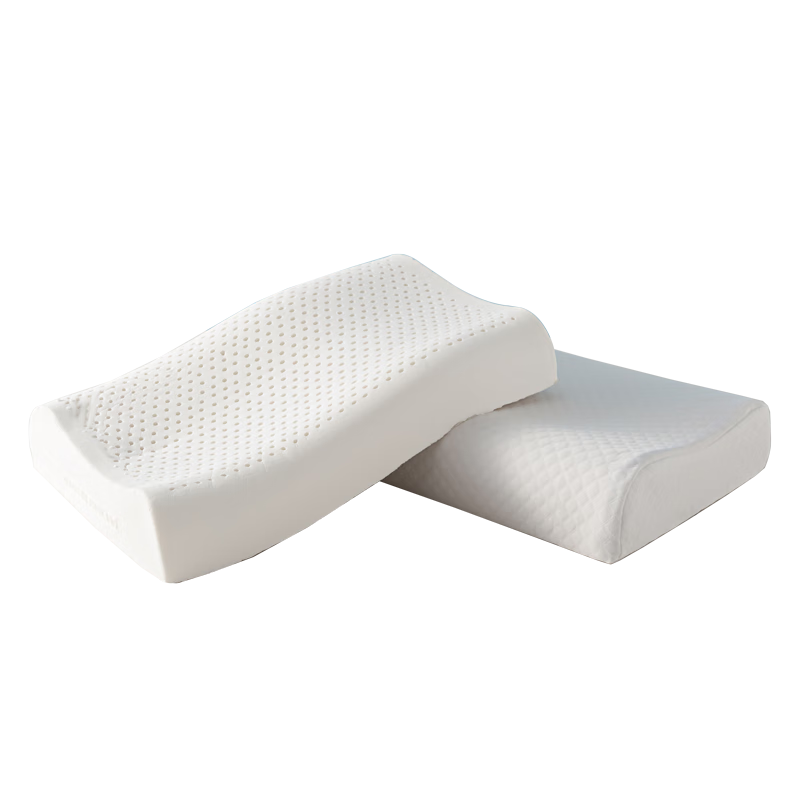 SOMERELLE Latex Pillow, 93% Imported Natural Latex from Thailand, Deep Sleep Pillow Core, Wave-Shaped High Pillow