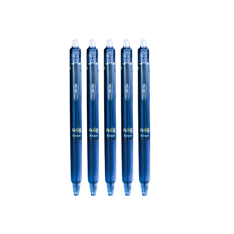 PILOT Erasable Pen, Retractable Blue-Black Gel Pen, 0.5mm, Signature Pen for Students' Note-Taking And Homework, High-Quality Study Stationery Set, 5 Pens