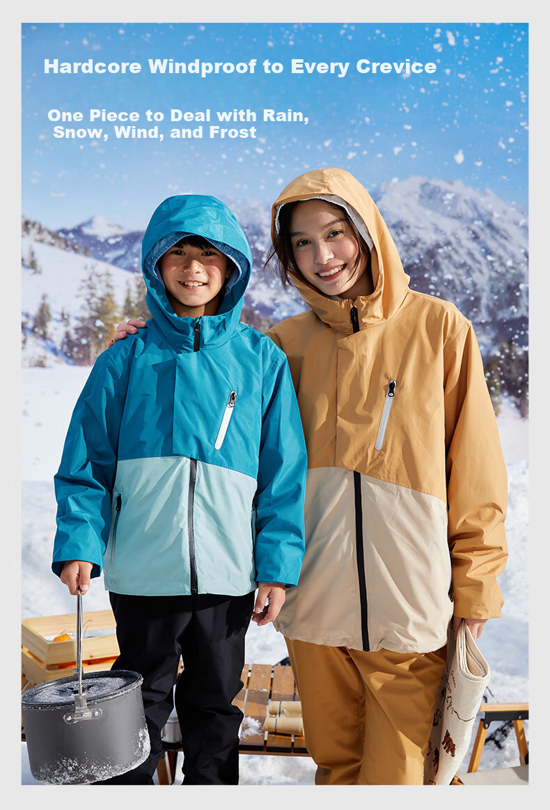 HeyBetter Children's Three-In Fleece Jacket with Inner Liner, Waterproof, Windproof, And Stain-Resistant Autumn And Winter Coat for Temperatures -5° to 15°C 9
