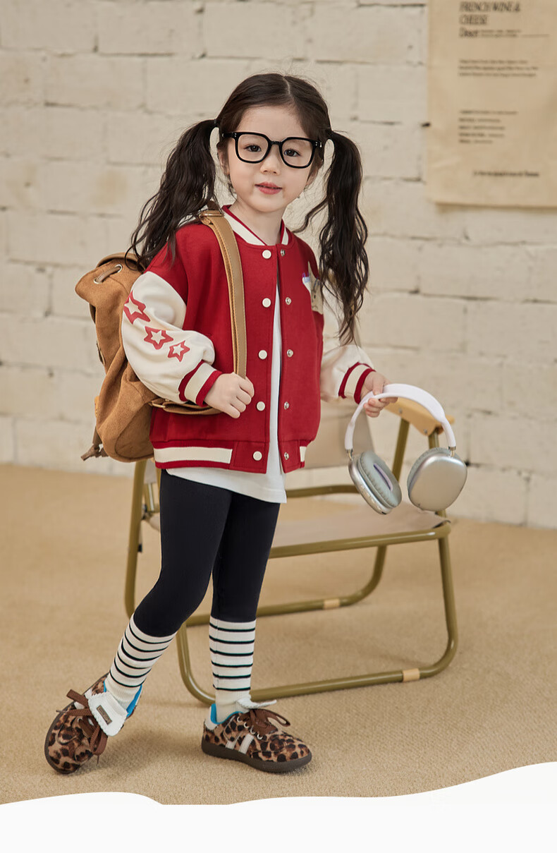 LUSON Chen Da Zhu Little O Baby Girl Early Autumn Baseball Jacket, 2025 New Style Infant Trendy Outerwear for Going Out 1