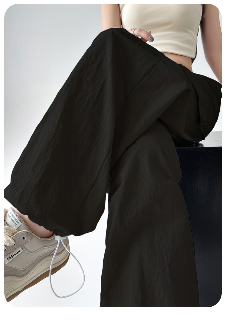 Langsha Women's Workwear Pants Spring Summer 2026 High Waist Wide Leg Sports Pants Slimming Outdoor Commuter Casual Trousers for Women 14