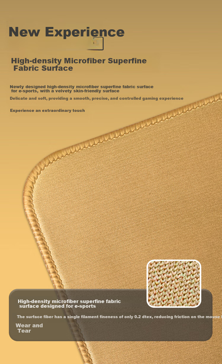 DAREU Gaming Mouse Pad, FPS Competition Special, Microfiber Suede Pad, Large Desk Mat, Valorant CSGO, 520*400*4, Rubber Bottom, Camel Color, Uninvited Guest 2