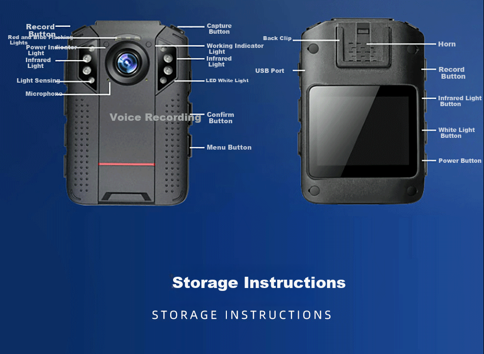Falu Law Enforcement Body Camera, Anti-Shake, 4K High-Definition Night Vision, Chest-Mounted, Portable, Explosion-Proof, Beidou DSJ-F5S 18