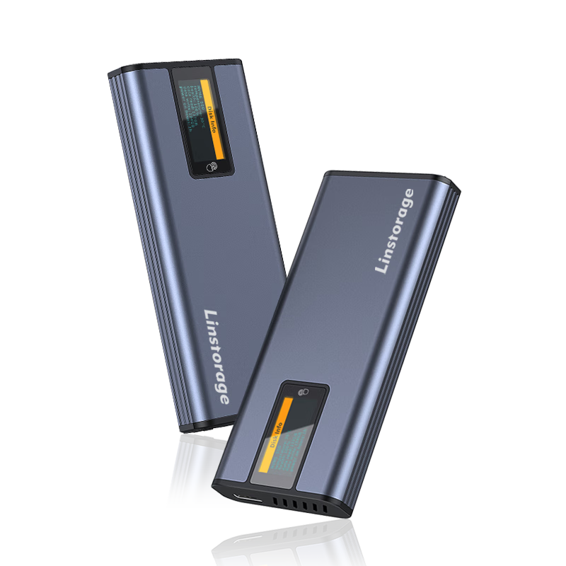 LINSTORAGE M.2 NVMe SSD Enclosure, Type-C 3.2 Portable Hard Drive Enclosure