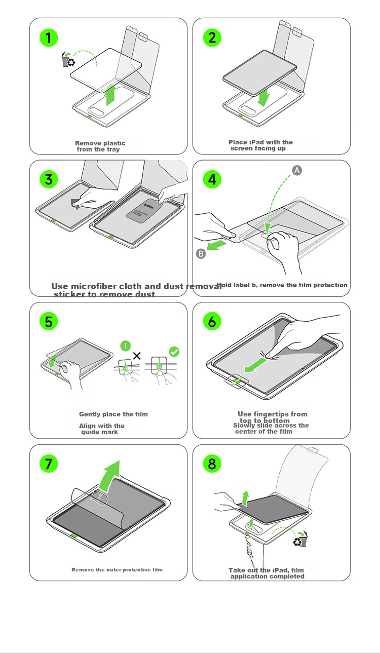 BELKIN , Apple Accessories, IPad Screen Protector, IPad Protective Film, High-Definition Tempered Glass Film, Apple Tablet Screen Protector, IPad Mini6/7 (A17Pro) 9