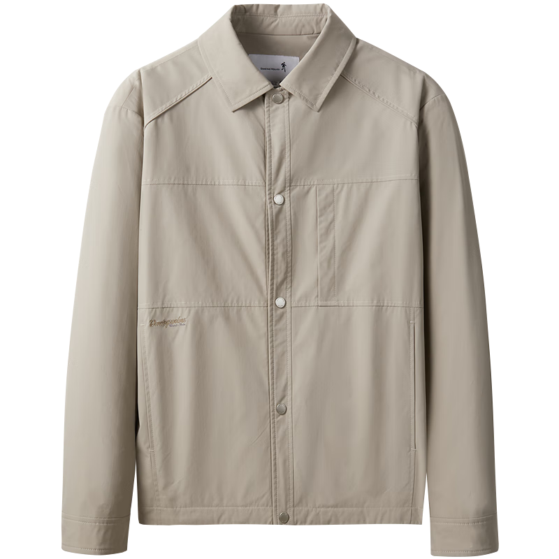 DANCING WOLVES Raglan Sleeve Slim Fit Workwear Collar Jacket Casual Commuter Jacket 706 Light Khaki S(165)