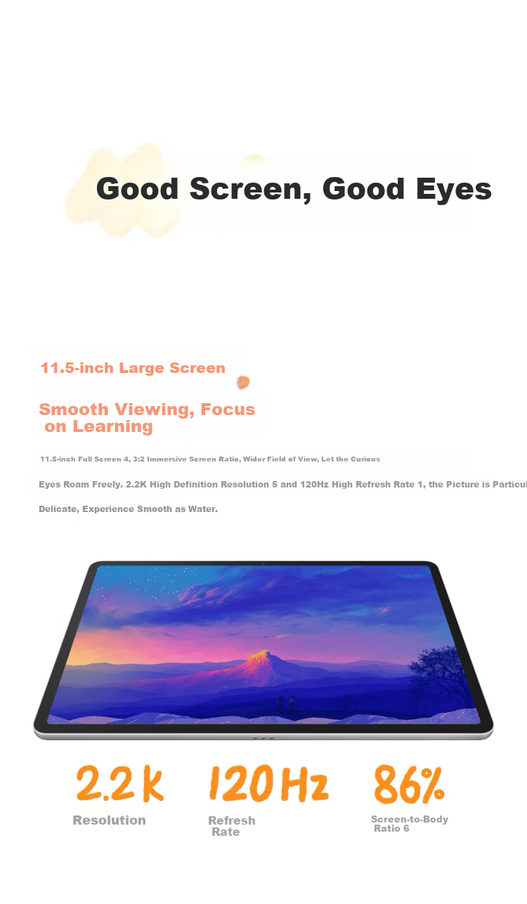 HUAWEI MatePad 11.5 Soft Light Edition 2024 Model, HUAWEI Tablet with High Refresh Rate Eye-Protection Screen, Learning Tablet, 8GB RAM + 256GB Storage, Deep Space Gray 2
