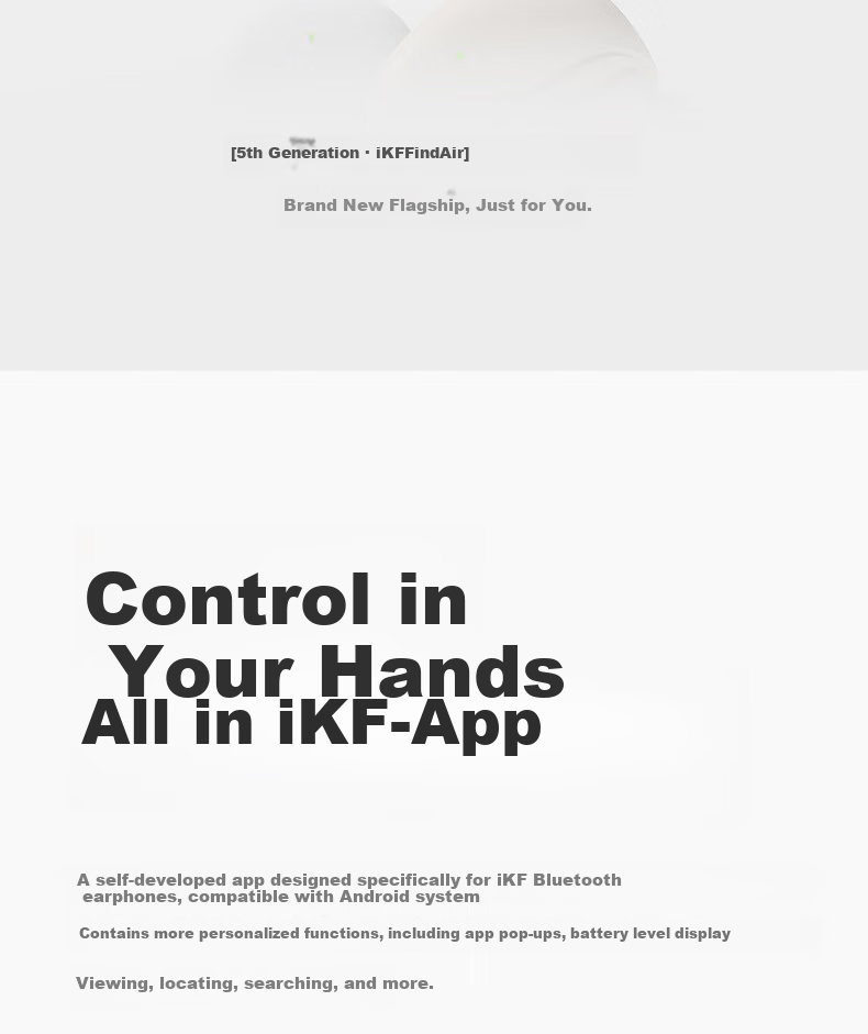 IKF Find Air5 LDAC True Wireless Bluetooth Earbuds Music Sports Semi-In-Ear Gaming Low Latency Dual Host Bluetooth 6.0 Classic White 9