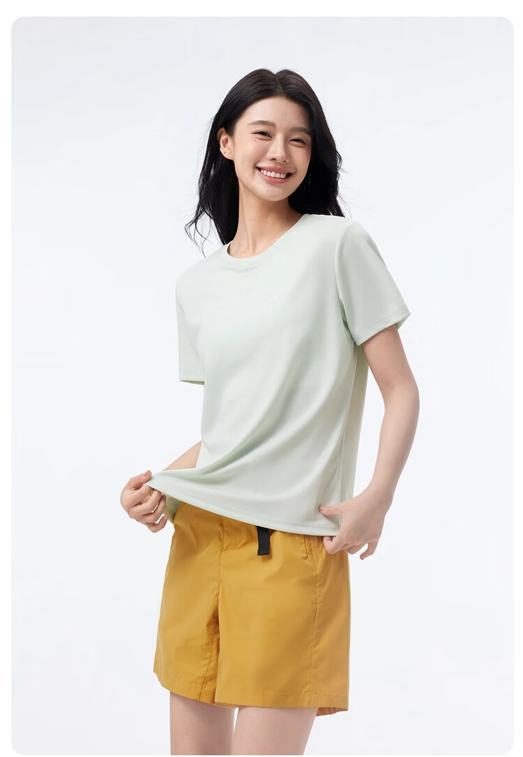 CAMEL Outdoor T-Shirt, Moisture-Wicking Quick-Dry Short Sleeve, Round Neck Breathable Running Hiking Mountaineering Sports Tee A25BAVV055 8