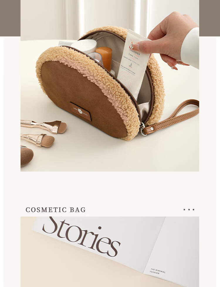 Lehuolvxing Portable Cosmetic Bag for Women, 2026 New Stylish Small Toiletry Organizer, Compact Makeup And Skincare Storage Pouch 4