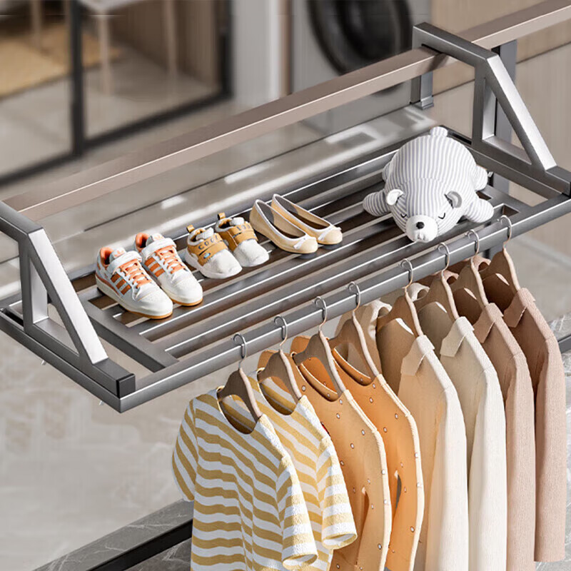 Jingxun Balcony Clothes Drying Rack, Anti-Theft Window Guard Rail, Outdoor Clothes Drying Rack, Balcony Railing Shoe Drying Stand