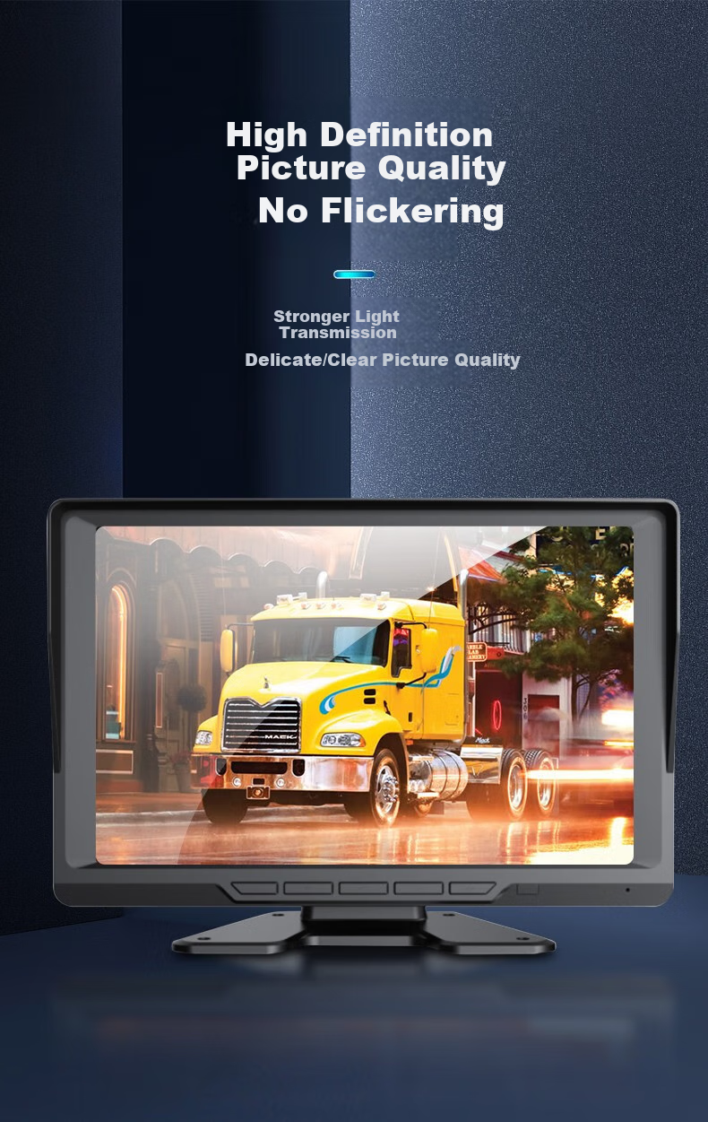 YOELBAER Truck-Specific Reversing Camera, 12V/24V Harvester Cab Display, High-Definition Night Vision, Waterproof Camera 3