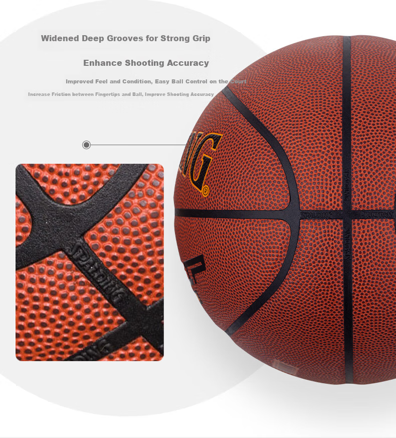 SPALDING Basketball TF Legend Master Control, Newly Upgraded Silver Professional Elite Competition Size 7 76-873YREV1 5