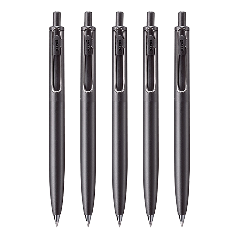 Uni-Mitsubishi Uni-Ball One Series, Small Concentrated Core Second Generation Black Gel Pen, High Aesthetic Value 0.38mm Signing Pen, Student Pen Set, UMN-SF 5 Pieces