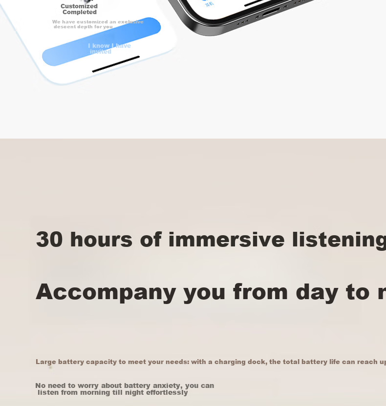 IKF Find Max6 Quiet True Wireless Bluetooth Earphones Semi-In ANC Active Noise Cancellation LDAC High-Resolution Sound Quality for Sports Fitness, Compatible with Phones And Computers, Cloud Rock White 24